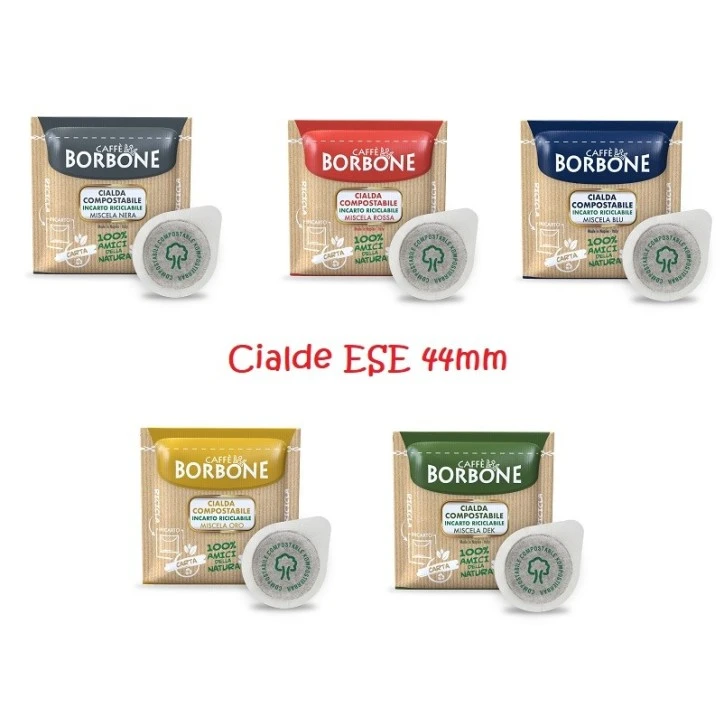 Cialde Borbone conf. 100 pz. 44 mm Filtro Carta ESE.