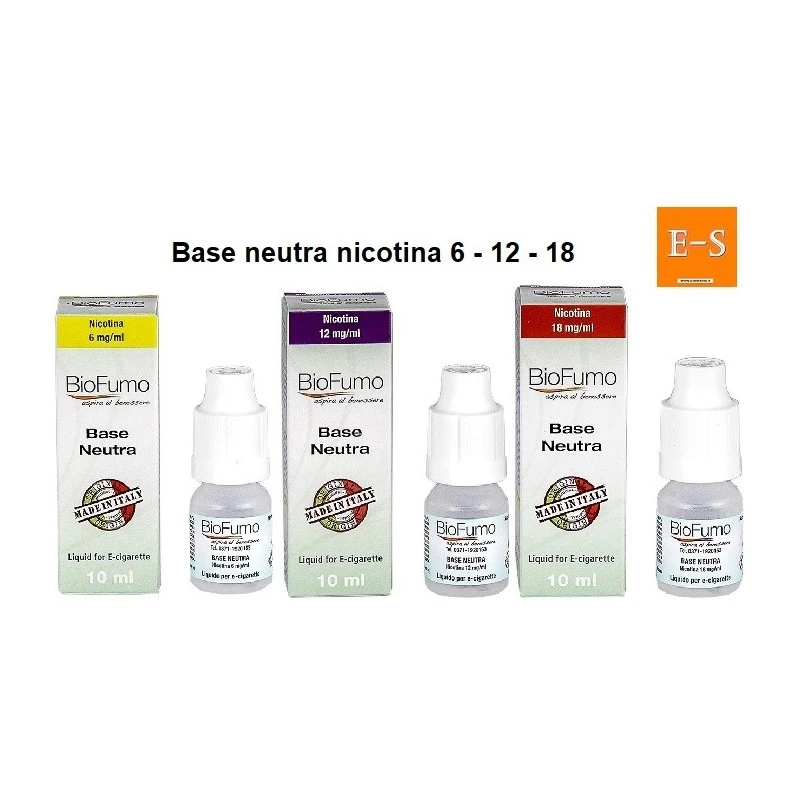 BIOFUMO BASE NEUTRA 10ML CLASSIC NIC. 6 BIOFUMO 1 - E-Smoking di Fiacco Marco 