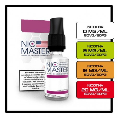 BASETTA 10ML CON NICOTINA 50/50 NIC MASTER