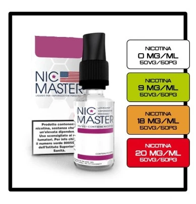 BASETTA 10ML CON NICOTINA 50/50 NIC MASTER NIC MASTER 2 - E-Smoking di Fiacco Marco 
