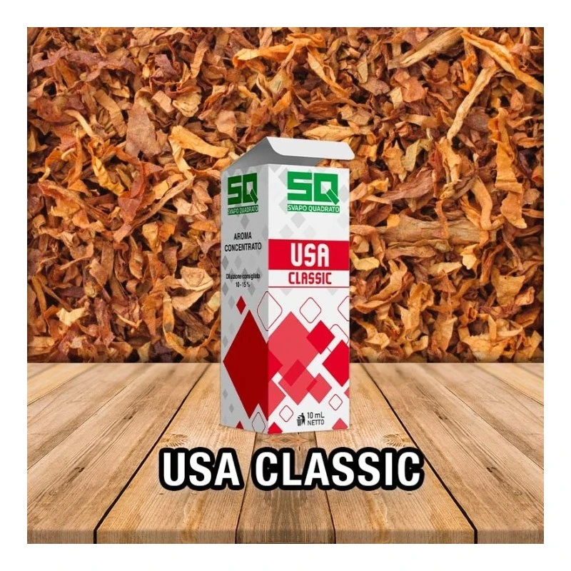USA CLASSIC LIQUIDO TABACCOSO 10ML PRONTO SVAPO QUADRATO SVAPOQUADRATO 1 - E-Smoking di Fiacco Marco 