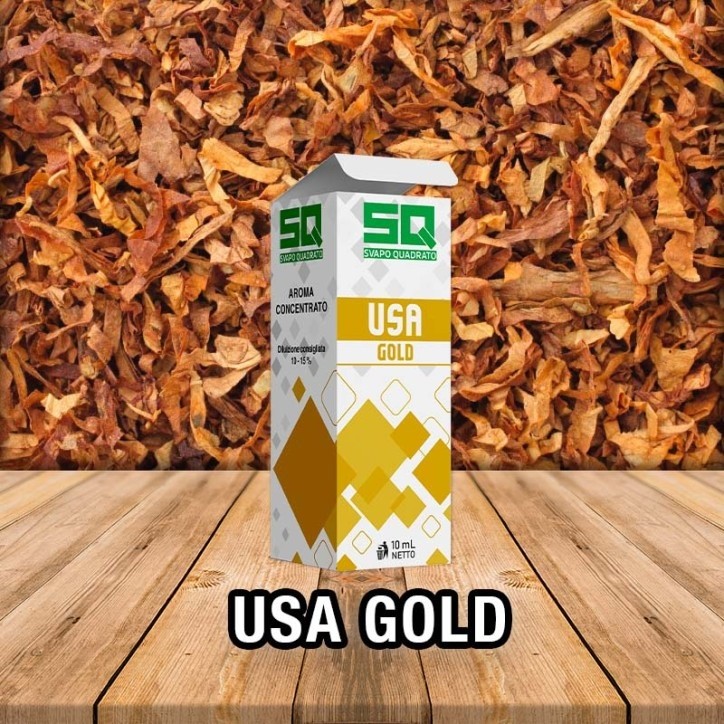 USA GOLD LIQUIDO TABACCOSO 10ML PRONTO  SVAPO QUADRATO