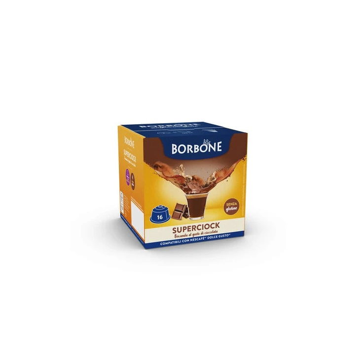 16 CAPSULE COMPATIBILI NESCAFFE' ® DOLCE GUSTO SUPERCIOCK ® BORBONE
