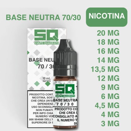 BASETTE  70/30 10ML CON NICOTINA SVAPOQUADRATO