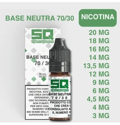 BASE PRONTA 70/30 CON E SENZA NICOTINA - SVAPOQUADRATO SVAPOQUADRATO 1 - E-Smoking di Fiacco Marco 