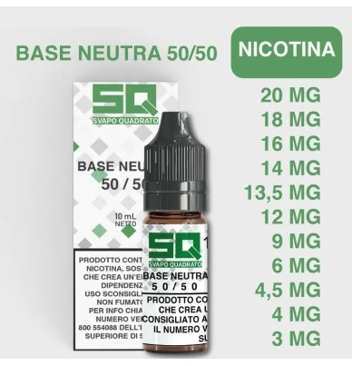 Base 50/50 Nic. 18 - 10ml SvapoQuadrato SVAPOQUADRATO 1 - E-Smoking di Fiacco Marco 