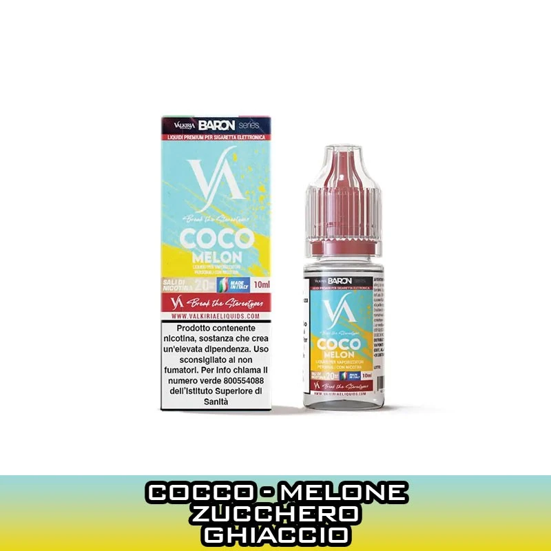 COCO MELON LIQUIDO PRONTO NICOTINA 10 ML VALKIRIA 1 - E-Smoking di Fiacco Marco 