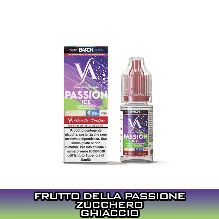 PASSION ICE LIQUIDO PRONTO NICOTINA 10 ML VALKIRIA