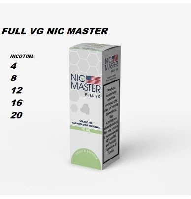 FULL VG 100% 10ML CON NICOTINA NIC MASTER NIC MASTER 1 - E-Smoking di Fiacco Marco 