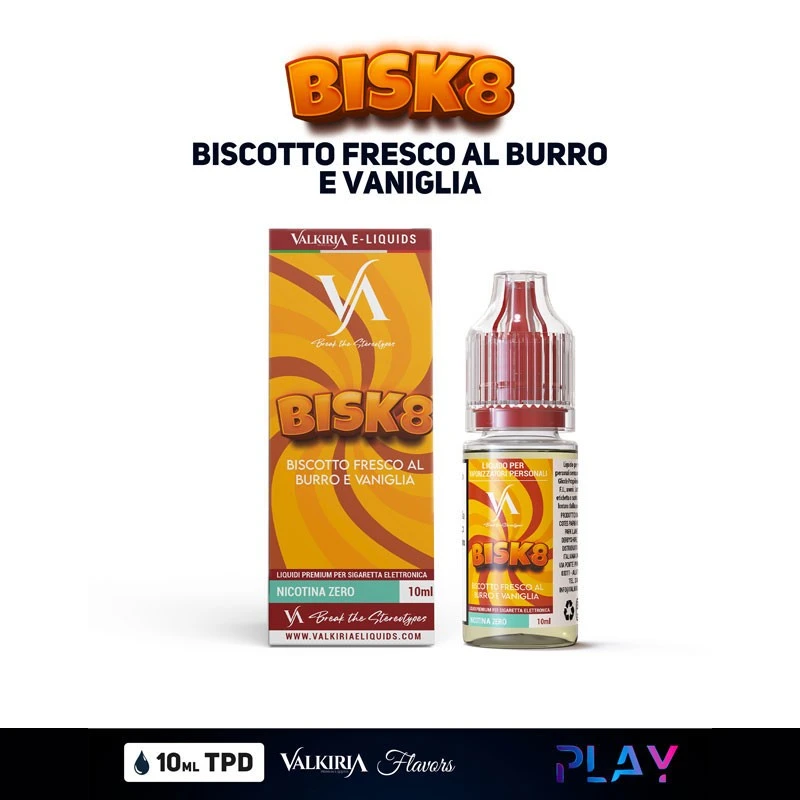 BISK8 PLAY LIQUIDO PRONTO NICOTINA 10 ML VALKIRIA 1 - E-Smoking di Fiacco Marco 