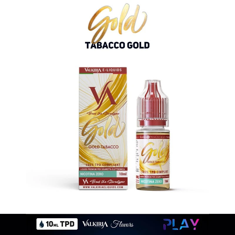 GOLD TABACCO PLAY LIQUIDO PRONTO NICOTINA 10 ML VALKIRIA 1 - E-Smoking di Fiacco Marco 