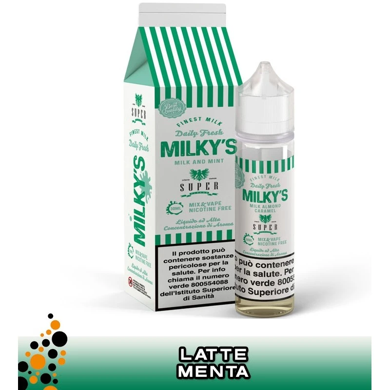 MILKY'S MILK & MINT MIX&VAPE 30 ML SUPER FLAVOR VAPORART 1 - E-Smoking di Fiacco Marco 