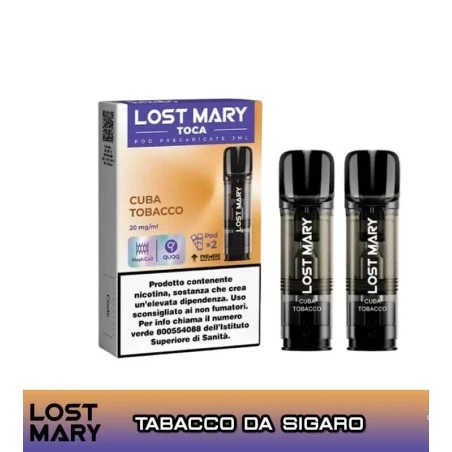 CUBA TOBACCO LOST MARY TOCA AIR POD USA E GETTA ELFBAR 2 PEZZI [product.brand] 1 - E-Smoking di Fiacco Marco 