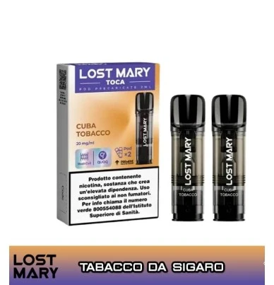 CUBA TOBACCO LOST MARY TOCA AIR POD USA E GETTA ELFBAR 2 PEZZI [product.brand] 1 - E-Smoking di Fiacco Marco 