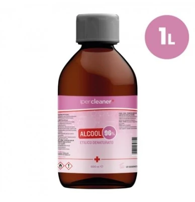 ALCOOL ETILICO DENATURATO 96° IN BOTTIGLIA DA 1L - IPERCLEANER IperCleaner 2 - E-Smoking di Fiacco Marco 