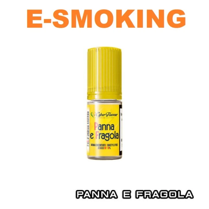 PANNA E FRAGOLA AROMA CONCENTRATO 10 ML CYBER FLAVOUR