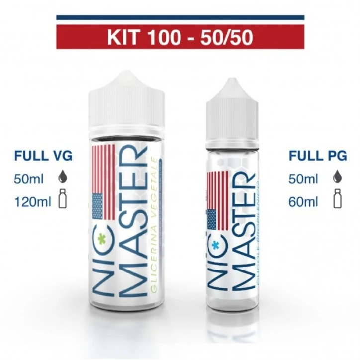 KIT BASE SCOMPOSTO 50/50 100ML  NIC MASTER