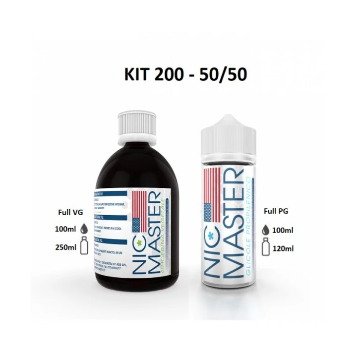 KIT BASE SCOMPOSTO 50/50 200ML  NIC MASTER