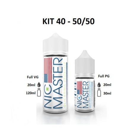 KIT BASE SCOMPOSTO 50/50 40ML  NIC MASTER