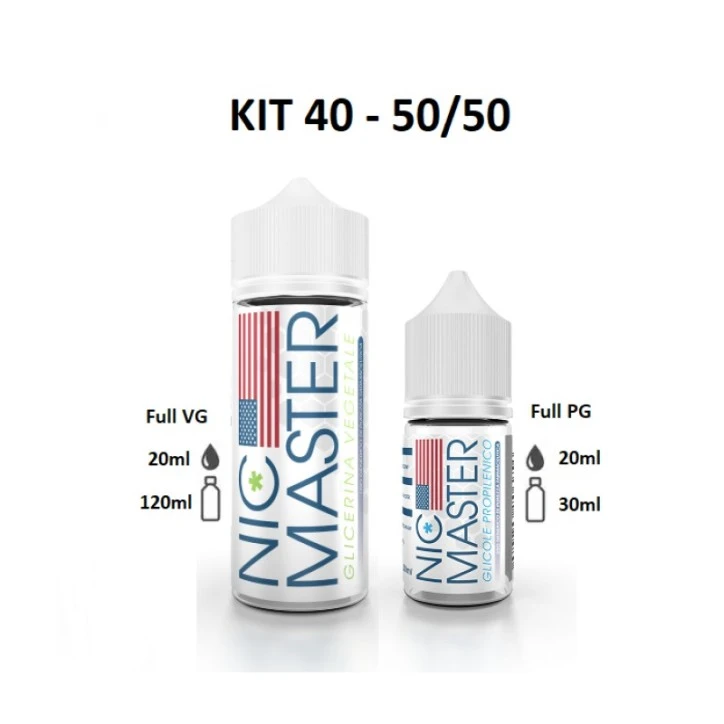 KIT BASE SCOMPOSTO 50/50 40ML  NIC MASTER