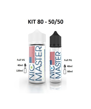 KIT BASE SCOMPOSTO 50/50 80ML  NIC MASTER