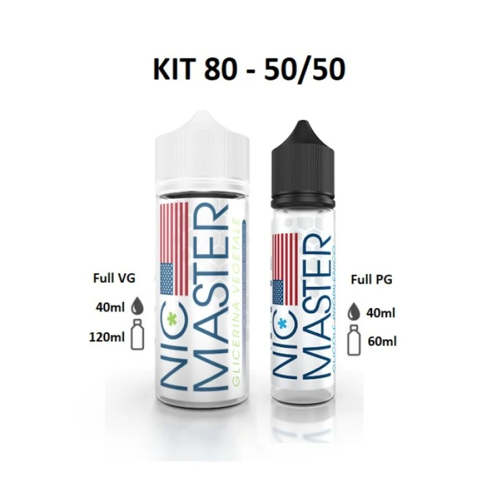 KIT BASE SCOMPOSTO 50/50 80ML  NIC MASTER