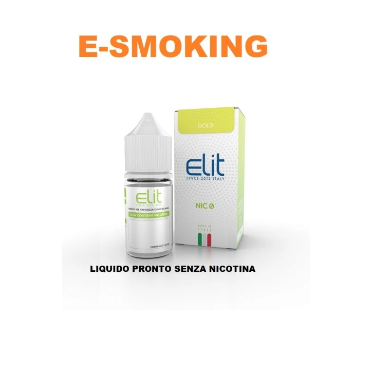 TABACCO GOLD LIQUIDO PRONTO NICOTINA ZERO 10ML ELIT
