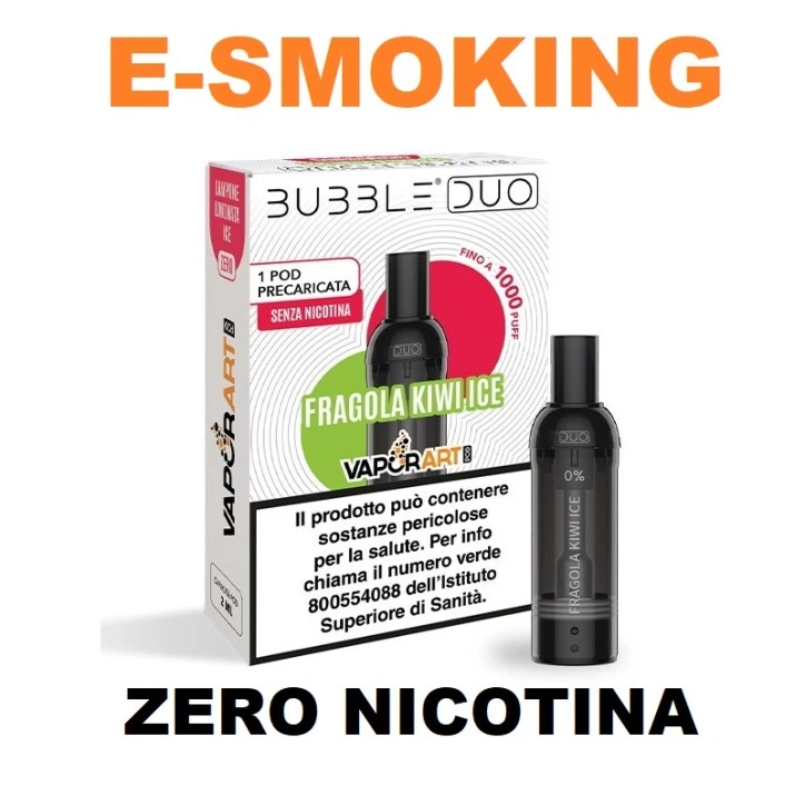FRAGOLA KIWI ICE POD PRECARICATA BUBBLE DUO  VAPORART