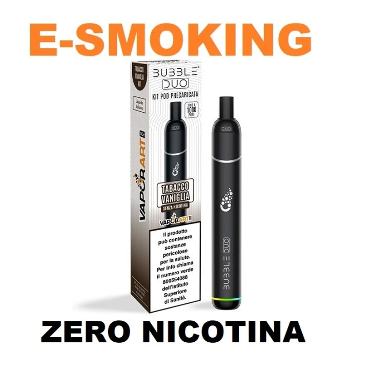 KIT POD PRECARICATO BUBBLE DUO COLORE NERO 650MAH VAPORART