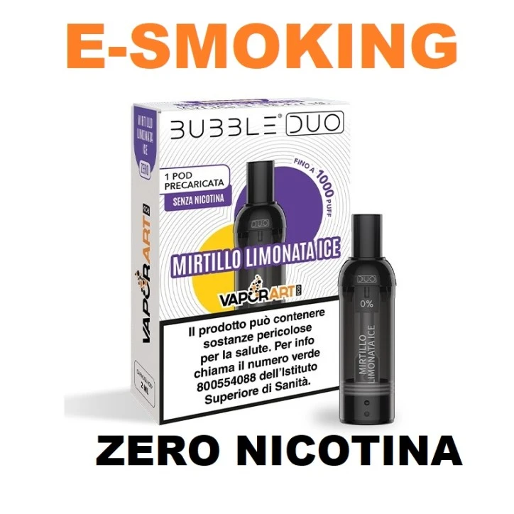 MIRTILLO LIMONATA ICE POD PRECARICATA BUBBLE DUO  VAPORART