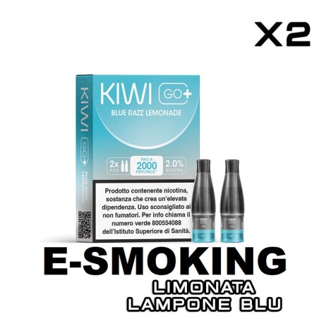 BLUE RAZZ LEMONADE KIWI GO PLUS POD USA E GETTA KIWI VAPOR 2 PEZZI