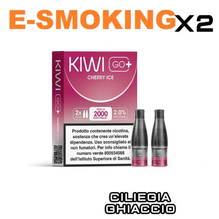 CHERRY ICE KIWI GO PLUS POD USA E GETTA KIWI VAPOR 2 PEZZI