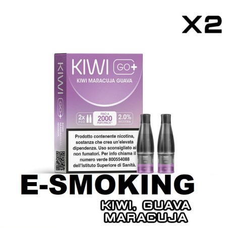 KIWI MARACUJA GUAVA KIWI GO PLUS POD USA E GETTA KIWI VAPOR 2 PEZZI.