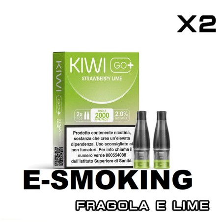 STRAWBERRY LIME KIWI GO PLUS POD USA E GETTA KIWI VAPOR 2 PEZZI.