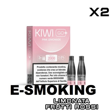 PINK LEMONADE KIWI GO PLUS POD USA E GETTA  KIWI VAPOR 2 PEZZI