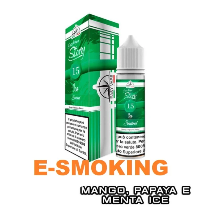 SENTINEL 15 ICE AROMA SHOT 10 50 ML EASY VAPE STORY BY EASY VAPE MANGO PAPAYA MENTA ICE