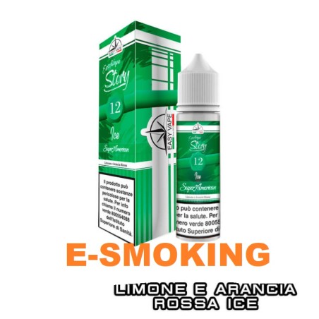 SUPER AMERICAN 12 ICE AROMA SHOT 10+50 ML EASY VAPE STORY BY EASY VAPE LIMONE ARANCIA ROSSA ICE