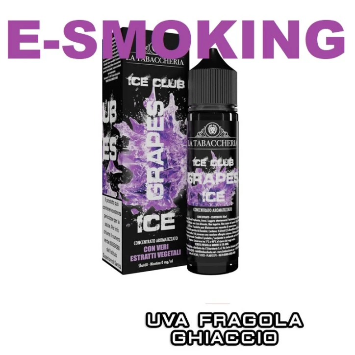 ICE CLUB GRAPES ICE AROMA SHOT 20 ML LA TABACCHERIA UVA FRAGOLA ICE