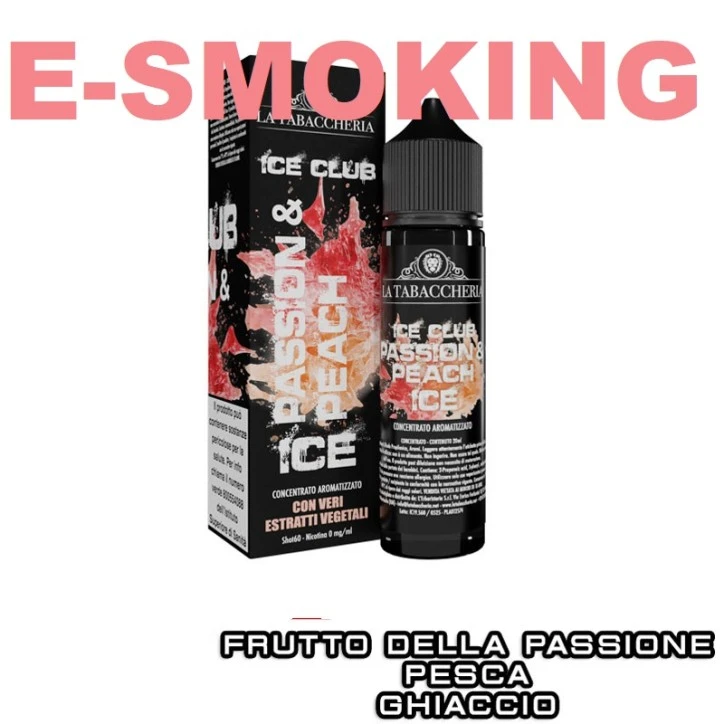 PASSION & PEACH ICE 20ML – LA TABACCHERIA ICE CLUB AROMA FRUTTO DELLA PASSIONE E PESCA