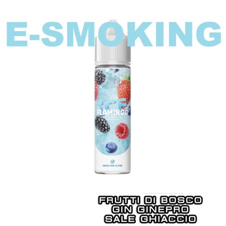 FLAMINGO ICE POD AUTHENTIC AROMA 20 ML GHOST BUS CLUB FRUTTI DI BOSCO GIN SALE GINEPRO ICE