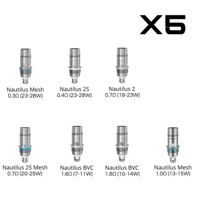COIL 0.7 OHM PER V1 E V2 NAUTILUS 5 PEZZI ASPIRE ASPIRE 1 - E-Smoking di Fiacco Marco 