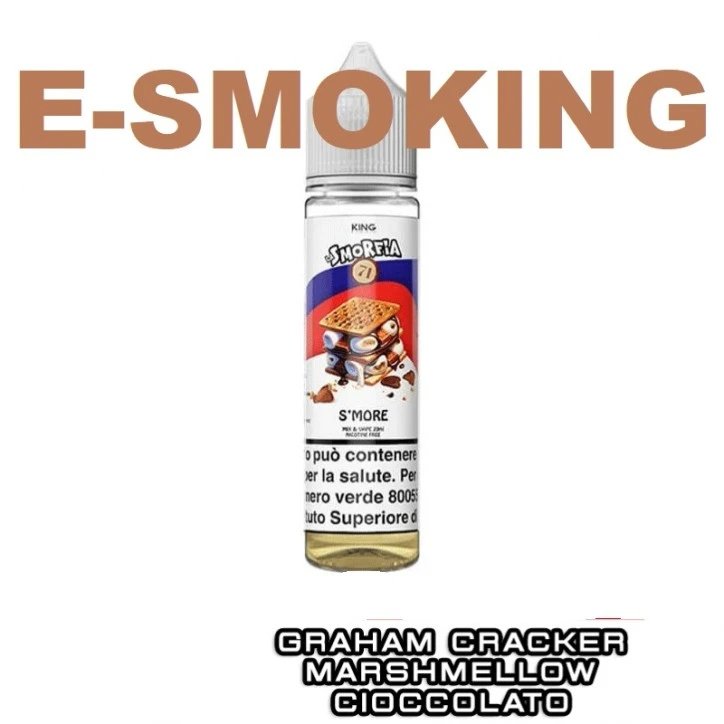 LA SMORFIA N.71 MIX&VAPE 20 ML KING LIQUID GRAHAM CRACKER CIOCCOLATO MARSHMALLOW