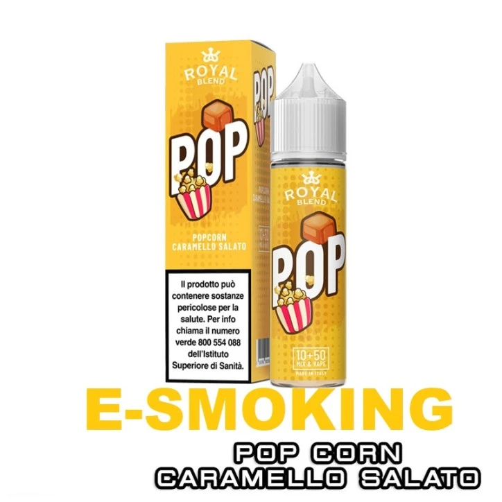 POP AROMA SHOT 10 ML IN 60 ML ROYAL BLEND POPCORN CARAMELLO SALATO