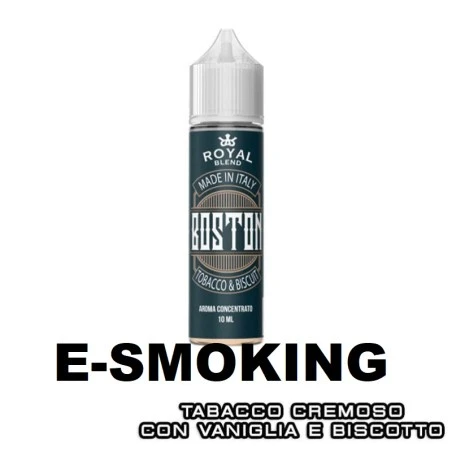 ROYAL BLEND Boston Aroma Shot 10 ml in 60 ml - Vaniglia, Tabacco e Biscotto