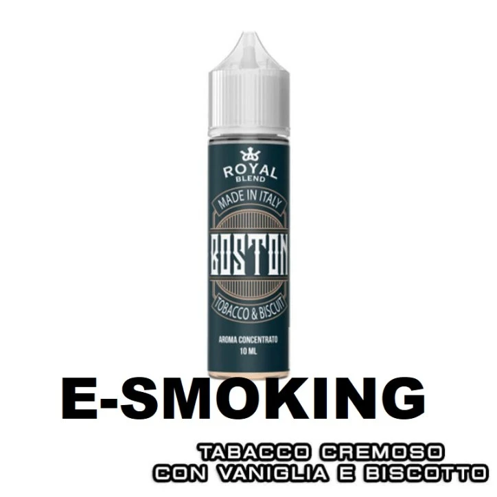 ROYAL BLEND Boston Aroma Shot 10 ml in 60 ml - Vaniglia, Tabacco e Biscotto