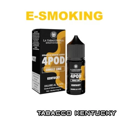 KENTUCKY EXTRA DRY 4POD AROMA CONCENTRATO 10ML LA TABACCHERIA TABACCO KENTUCKY LA TABACCHERIA 1 - E-Smoking di Fiacco Marco 