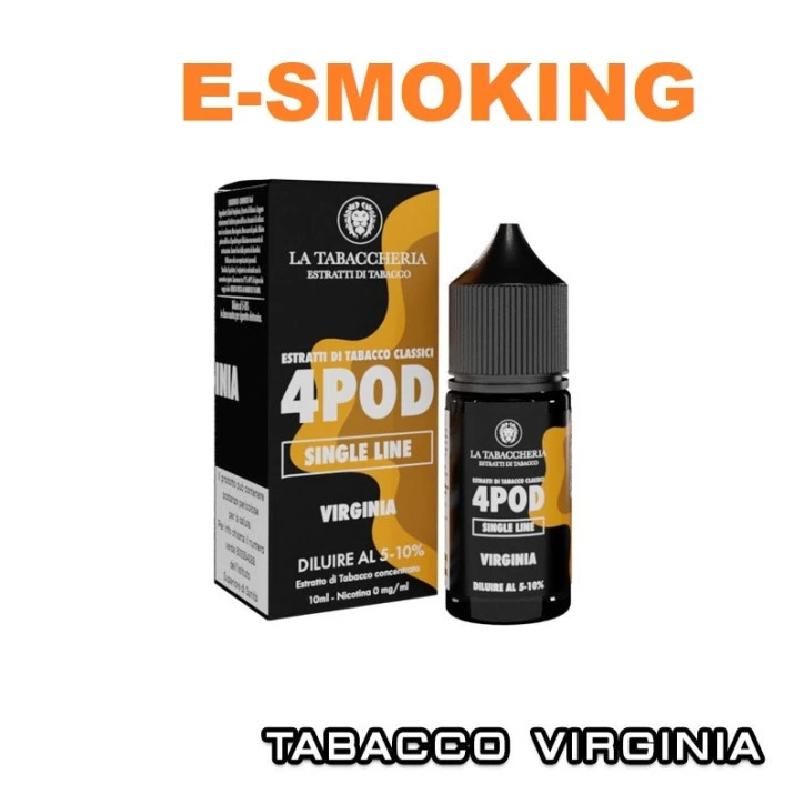 VIRGINIA EXTRA DRY 4POD AROMA CONCENTRATO 10ML LA TABACCHERIA TABACCO VIRGINIA