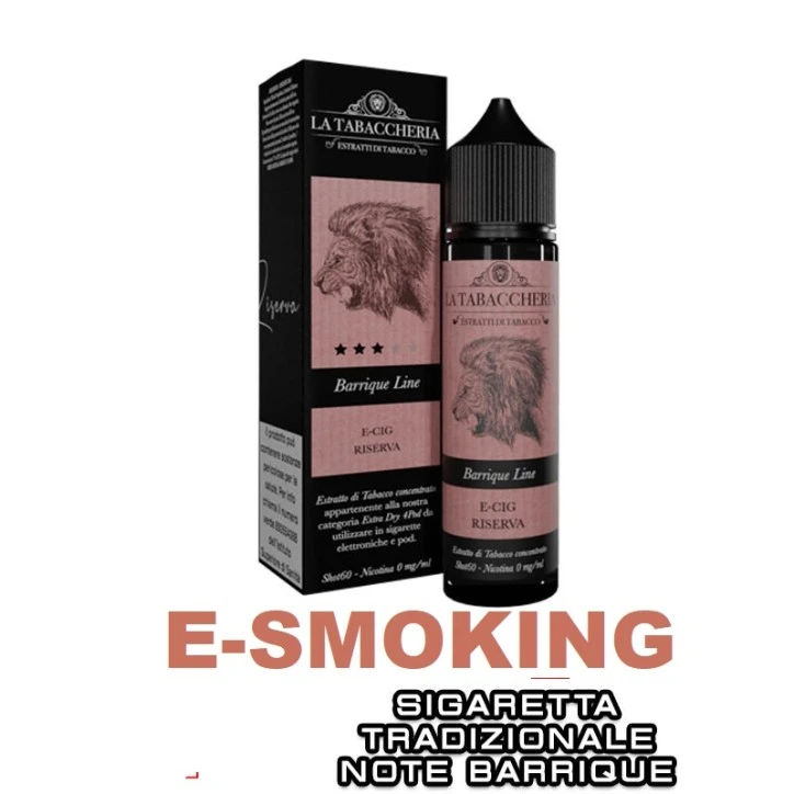 E-CIG RISERVA EXTRA DRY 4POD BARRIQUE LINE AROMA SHOT 20 ML LA TABACCHERIA TABACCO SIGARETTA NOTE BARRIQUE