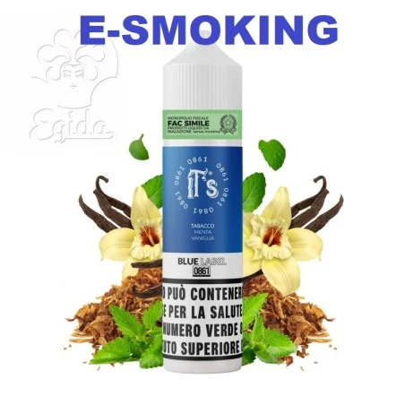 IT'S BLUE LABEL AROMA SHOT 10/60ML TO BE PHARMA TABACCO AROMATIZZATO ALLA MENTA E NOTE DI VANIGLIA