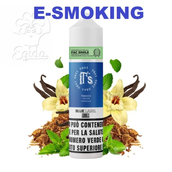 IT'S BLUE LABEL AROMA SHOT 10/60ML TO BE PHARMA TABACCO AROMATIZZATO ALLA MENTA E NOTE DI VANIGLIA